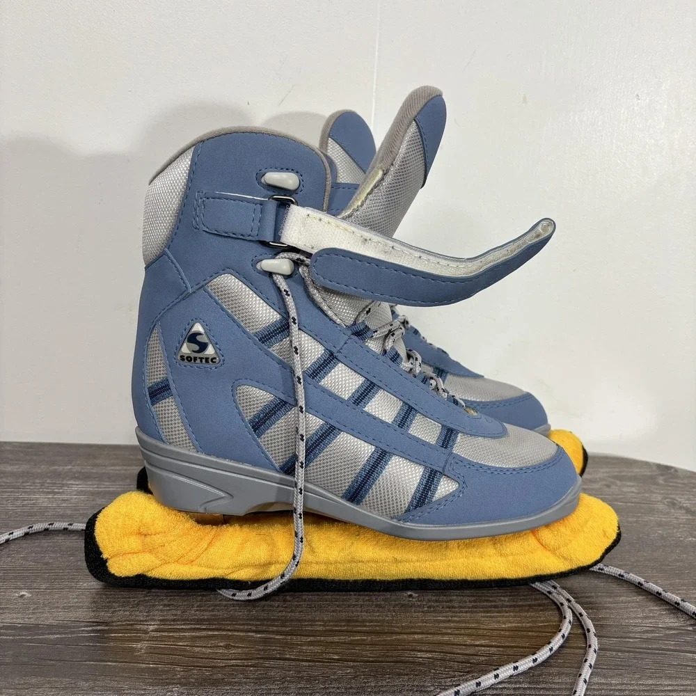 Jackson Softec Recreational Ice Skates Size 7 Blue Gray Adult Lace Up Fit